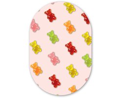 Muurovaal 60x90 cm - Ovale wanddecoratie Kleur - Snoep - Roze - Ovalen schilderij - Muurdecoratie woonkamer - Kamer decoratie - Schilderijen - Wandcirkel