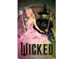 Muurposter Theatervoorstelling Emerald City - Elphaba en Glinda 57x86 cm