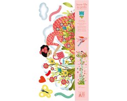 Muursticker groeimeter tuinmeisje - Djeco