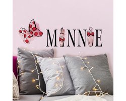 Muursticker Minnie Mouse Perfume - RoomMates - Outlet - Zwart; Roze - Vinyl - Outlet -