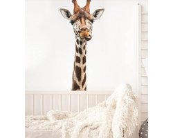 Muursticker - Raamsticker Giraf / Giraffe - Muur Sticker / Raam sticker Keuken – Handgeschilderd | Kinderkamer - Peuterspeelzaal - School | Jongens – Meisjes – Baby | Decor - Poster | Verwijderbaar – Zelfklevend plakfolie | DH collection