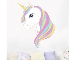 Muursticker unicorn | Eenhoorn kinderkamer muurdecoratie | Wanddecoratie meisje unicorn