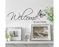 Muursticker Welcome To Our Home Woondecoratie