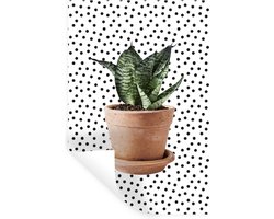 Muurstickers - Sticker Folie - Kamerplant - Bloempot - Stippen - 20x30 cm - Plakfolie - Muurstickers Kinderkamer - Zelfklevend Behang - Zelfklevend behangpapier - Stickerfolie