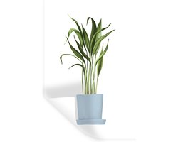 Muurstickers - Sticker Folie - Kamerplant - Bloempot - Wit - 20x30 cm - Plakfolie - Muurstickers Kinderkamer - Zelfklevend Behang - Zelfklevend behangpapier - Stickerfolie