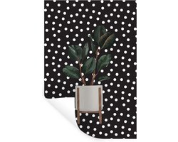 Muurstickers - Sticker Folie - Kamerplanten - Bloempot - Hout - 20x30 cm - Plakfolie - Muurstickers Kinderkamer - Zelfklevend Behang - Zelfklevend behangpapier - Stickerfolie