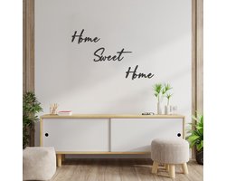 Muurtekst Home Sweet Home - Wanddecoratie Home Sweet Home - Muurdecoratie Hout - Wanddecoratie Hout - Muurdecoratie Woonkamer - Wanddecoratie Woonkamer - Wanddecoratie Industrieel - Wanddecoratie Tekst - Home Decor - Wall Art Spreuk Zwart