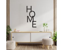 Muurtekst Home - Wanddecoratie Home - Muurdecoratie Hout - Wanddecoratie Hout - Muurdecoratie Woonkamer - Wanddecoratie Woonkamer - Wanddecoratie Industrieel - Wanddecoratie Tekst - Home Decor - Wall Art Spreuk - 89 x 40 cm