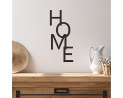 Muurtekst Home - Wanddecoratie Home - Muurdecoratie Hout - Wanddecoratie Hout - Muurdecoratie Woonkamer - Wanddecoratie Woonkamer - Wanddecoratie Industrieel - Wanddecoratie Tekst - Home Decor - Wall Art Spreuk - 49 x 22 cm