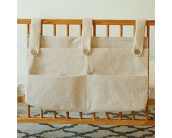 Muuzey - Boxzak - Teddystof - Crème - Boxopbergzak, Opbergzak, Speelgoedzak