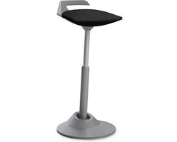 Muvman Stahulp Basis Grijs - Zitting Microvezel - Zwart