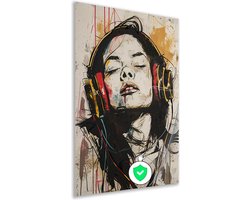 muziek banksy posters - Hoofd muurdecoratie - Poster Portret - Wanddecoratie landelijk - Woonkamer poster - Slaapkamer muurdecoratie poster 80x120 cm