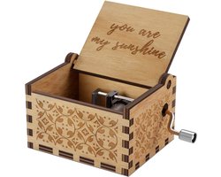 Muziekdoosje 'You are my Sunshine' - Houten & gepersonaliseerde baby cadeau