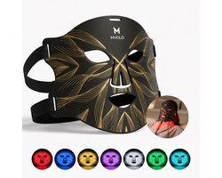 Mvolo LED Gezichtsmasker – Professioneel LED Masker – Huidverbetering & Anti-Aging Lichttherapie – Rood Licht Therapie – Collageen masker – Red Light Mask – Rood Licht Therapie – Huidverjongingsapparaat - LED Face Mask