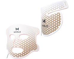 Mvolo® LED Gezichtsmasker – Red Light Mask - LED Face Mask - Rood Licht Therapie – Infraroodtherapie – Lichttherapie – Red Light Therapy - Tegen Acne - Inclusief Halsmasker