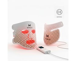 Mvolo® LED Masker - Gezichtsmasker Rood Licht Therapie - Red Light Therapy - Anti Acne - Met Halsmasker