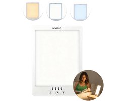 Mvolo® Lucent Bright - Zonlicht- Daglichtlamp 12.000 Lux – UV-vrij – Verstelbare Bureaulamp – Helder Licht voor Donkere Dagen