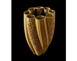 MW3DP-3d- printed golden Vase- gouden vaas- decoratie-huis deco-luxe uitstraling- vakmanschap