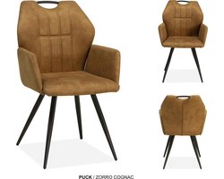 MX Sofa Eetkamer stoel Puck | kleur: Cognac