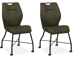 MX Sofa - Eetkamerstoel Nox - Moss (set van 2 stuks)
