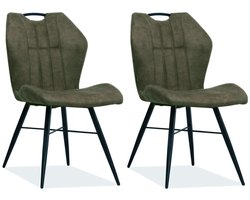 MX Sofa - Eetkamerstoel Scala luxor kleur: Moss (set van 2 stoelen)