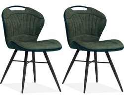 MX Sofa - Eetkamerstoel Splash luxor - kleur: Moss (set van 2 stoelen)