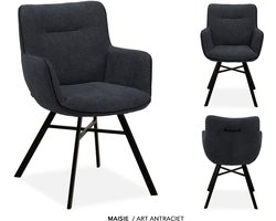 MX-Sofa - Stoel Maissie / Kleur: Antraciet