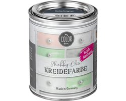 My COLOR Room Shabby Chic Krijtverf - Meubelverf Zonder Schuren - Waterbasis - Leigrijs - 750 ml