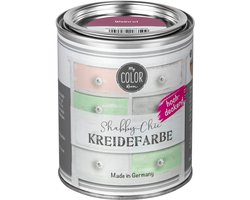 My COLOR Room Shabby Chic Krijtverf - Meubelverf Zonder Schuren - Waterbasis - Wijnrood - 750 ml