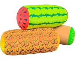 My Daily Pillow Rolkussen - Sierkussen Rond Cilinder 17 x 30 cm - fruitschaal-design - Stevig en zacht - Mooie print - Gevuld met microgranulaat - Vormvast & Wasbaar - Ideaal voor op de bank, bed, auto of op reis - Inclusief Wasnet