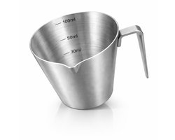 My Green Deal – RVS Espresso Schenkkan 100 ml – Espresso Kan – Espresso Maatkan – Barista Schenkkan – Premium 304 RVS – Met Maataanduiding
