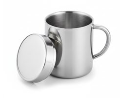 My Green Deal – RVS isolerende Koffiemok met Deksel – Roestvrijstalen Thermo Beker 220ml – Duurzame Herbruikbare Koffiekop