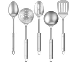 My Green Deal – RVS Keukenhulpen Set 5-delig – Roestvrijstalen Kookgerei – Duurzame Keukenaccessoires voor Koken & Serveren