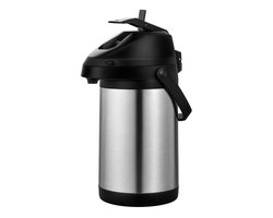 My Green Deal - RVS Thermoskan met pomp 3L - Koffiethermos / Theethermos - Dubbelwandig - Koffiekan/Theekan