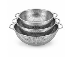 My Green Deal – RVS Vergietset 3 Stuks – Vergiet Set – RVS Vergiet – Afdruipvergiet – Premium 304 RVS – Duurzaam & Praktisch