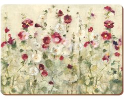 My Ninki ® Betoverende Bloemenprint Kurken Placemat Set - 6-delig, Hittebestendig en Slipvrij, 30 x 22,8 cm