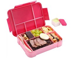 My Ninki ® Roze Kinder Lunchbox met Meerdere Vakken voor School, Reizen en Picknicks, Handige Broodtrommel