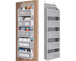 My Ninki ® Ruime Deurhanger Organizer met Vijf Transparante Venstervakken voor Speelgoed en Handdoeken