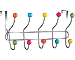 My Ninki ® Stijlvolle Wandkapstok met Tien Kleurrijke Haken voor Organisatie en Decoratie