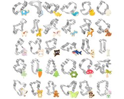 My Ninki ® Uitgebreide Set Metalen Uitsteekvormen Voor Creatieve Bakplezier, 30 Stuks, Ideaal Voor Koekjes En Taartdecoratie
