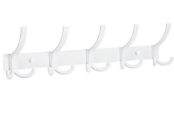 My Ninki ® Wandgarderobe Met 15 Multifunctionele Haken Voor Jassen, Tassen, Hoeden en Meer - Wit