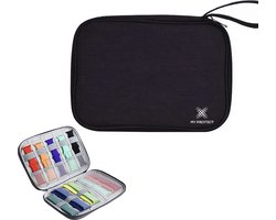 MY PROTECT - Kabel Organiser Tas - Compacte Kabeltas - Opbergtas Voor Elektronica En Accessoires Of Apple Watch Bandje - Etui Organizer Case - Zwart