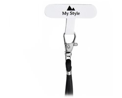My Style Nylon Patch for Lanyard 5 Pieces - White (No metal ring)