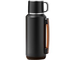 MyBottle - Thermosfles Zwart - Grote capaciteit - 1.5 liter - lichtgewicht - 6 isolerende lagen - uitneembaar theefilter - voedselveilig - met handvat