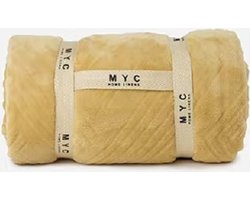 MYC Home Linens - Plaid Tacto seda - Geel/goud - 130 x 180cm