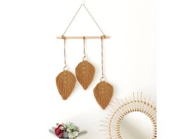 Mycramé Wandkleed - Macrame Bohemian Wandtapijt - Handgemaakt Woonkamer Muurdecoratie - Boho Muurkleed - 100% Katoen Touw/Koord Wandhanger & Muurhanger - Muurtapijt Wanddecoratie - Wanddoek Kamer Wall Decoratie - Slaapkamer Tapestry Muurkleed