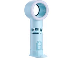 MyFutureFan bladloze handventilator - Draagbaar - LED - Telefoonhouder