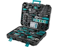Mygroot - 198 Stuk Gereedschapskist - Handgereedschap set - Rateldopgereedschap set - Schroevendraaier set - Reparatiegereedschap voor Thuisauto – Universeel