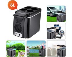 Mygroot - Mini Auto Koelkast - 12V - 45W - Draagbare Koeler- Voor Auto - Truck - 6 liter - Keuken Reizen - Picknick - Camping Stille -