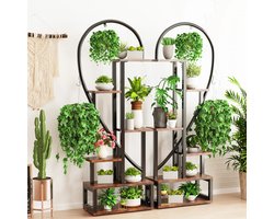 Mygroot - Plantenrek - Vakkenkast - Hart - Binnen en Buiten - Set-van-2 - 112x28x165 cm - Tuin - Huiskamer - Woonkamer - Kast - Dressoir